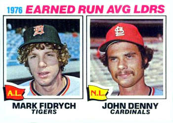 1976 ERA Leaders (Mark Fidrych / John Denny)