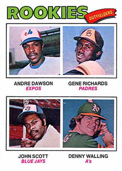 1977 Rookie Outfielders (Andre Dawson / Gene Richards / John Scott / Denny Walling)