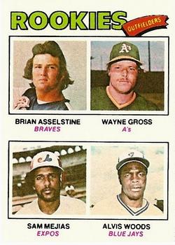 1977 Rookie Outfielders (Brian Asselstine / Wayne Gross / Sam Mejias / Alvis Woods)
