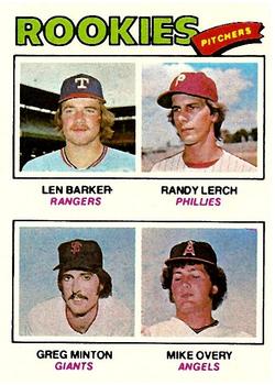 1977 Rookie Pitchers (Len Barker / Randy Lerch / Greg Minton / Mike Overy)