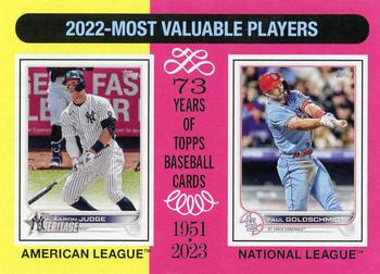 2022 MVPs (Aaron Judge / Paul Goldschmidt)