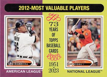 2012 MVPs (Miguel Cabrera / Buster Posey)