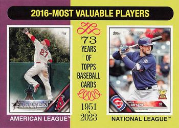 2016 MVPs (Mike Trout / Kris Bryant)