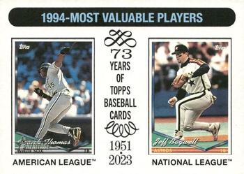 1994 MVPs (Frank Thomas / Jeff Bagwell)