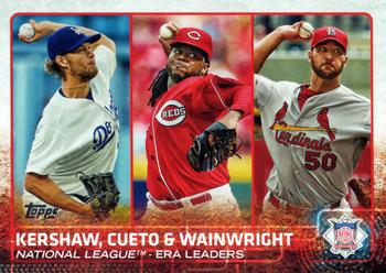 National League ERA Leaders (Clayton Kershaw / Johnny Cueto / Adam Wainwright)