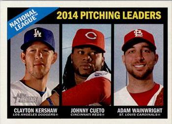 National League 2014 Pitching Leaders (Adam Wainwright / Clayton Kershaw / Johnny Cueto)
