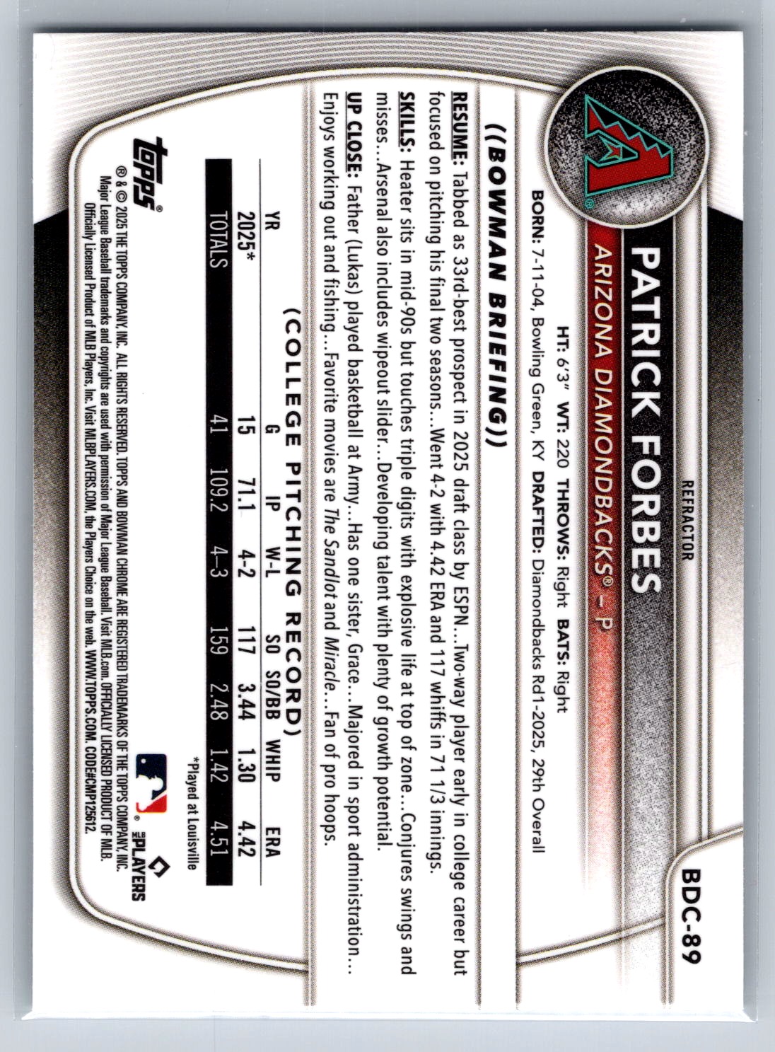 Card back
