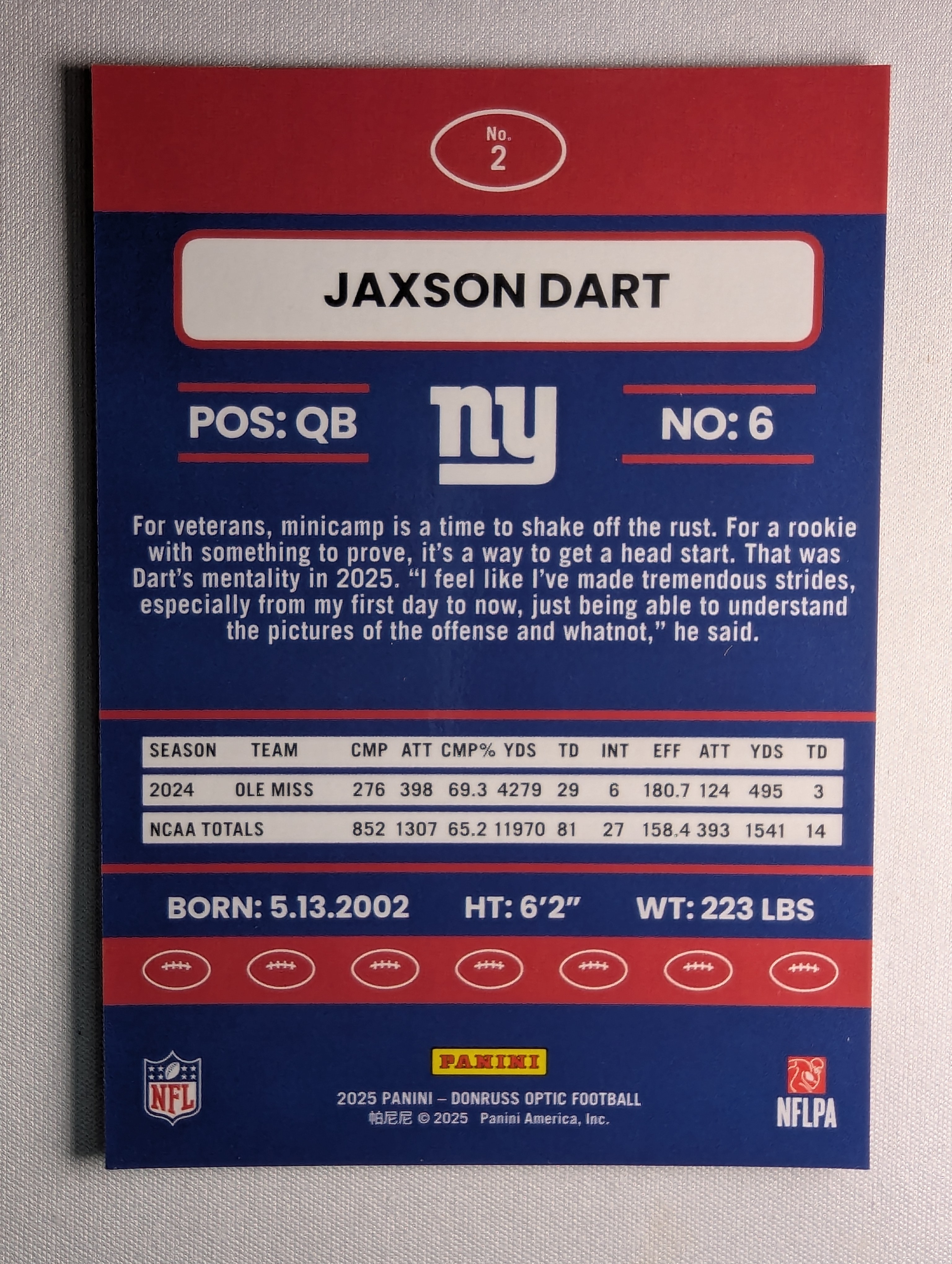 Card back