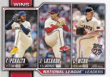 National League Leaders Wins (Freddy Peralta / Jesús Luzardo / Logan Webb)