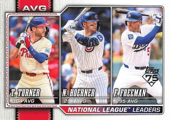 National League Leaders Avg (Trea Turner / Nico Hoerner / Freddie Freeman)