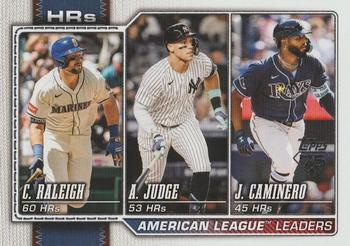 American League Leaders HRs (Cal Raleigh / Aaron Judge / Junior Caminero)