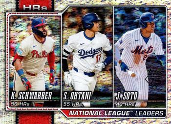 National League Leaders HRs (Kyle Schwarber / Shohei Ohtani / Juan Soto)