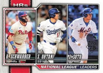 National League Leaders HRs (Kyle Schwarber / Shohei Ohtani / Juan Soto)