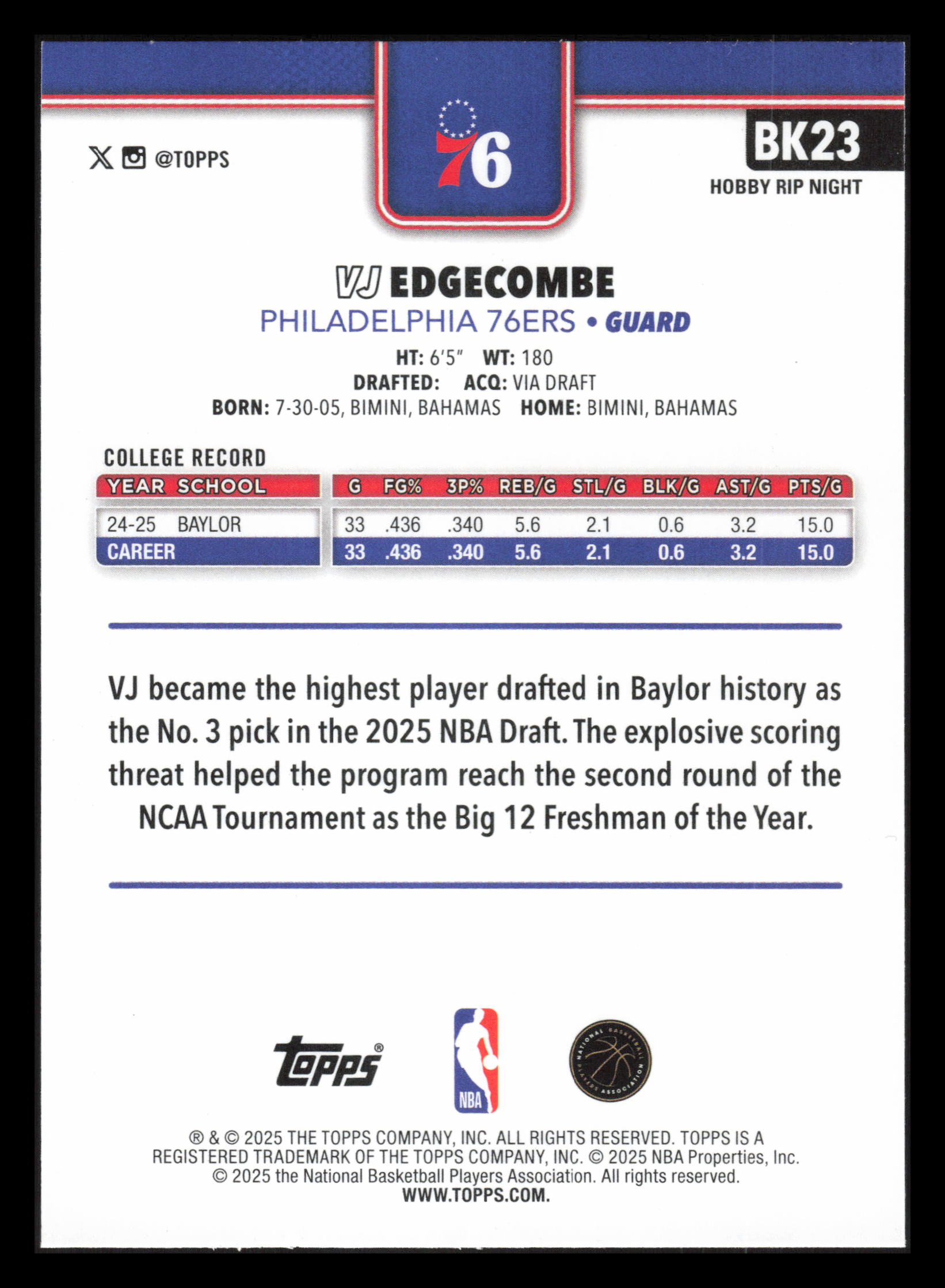 Card back