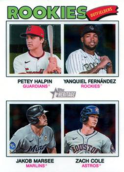 2026 Rookie Outfielders (Petey Halpin / Yanquiel Fernández / Jakob Marsee / Zach Cole)