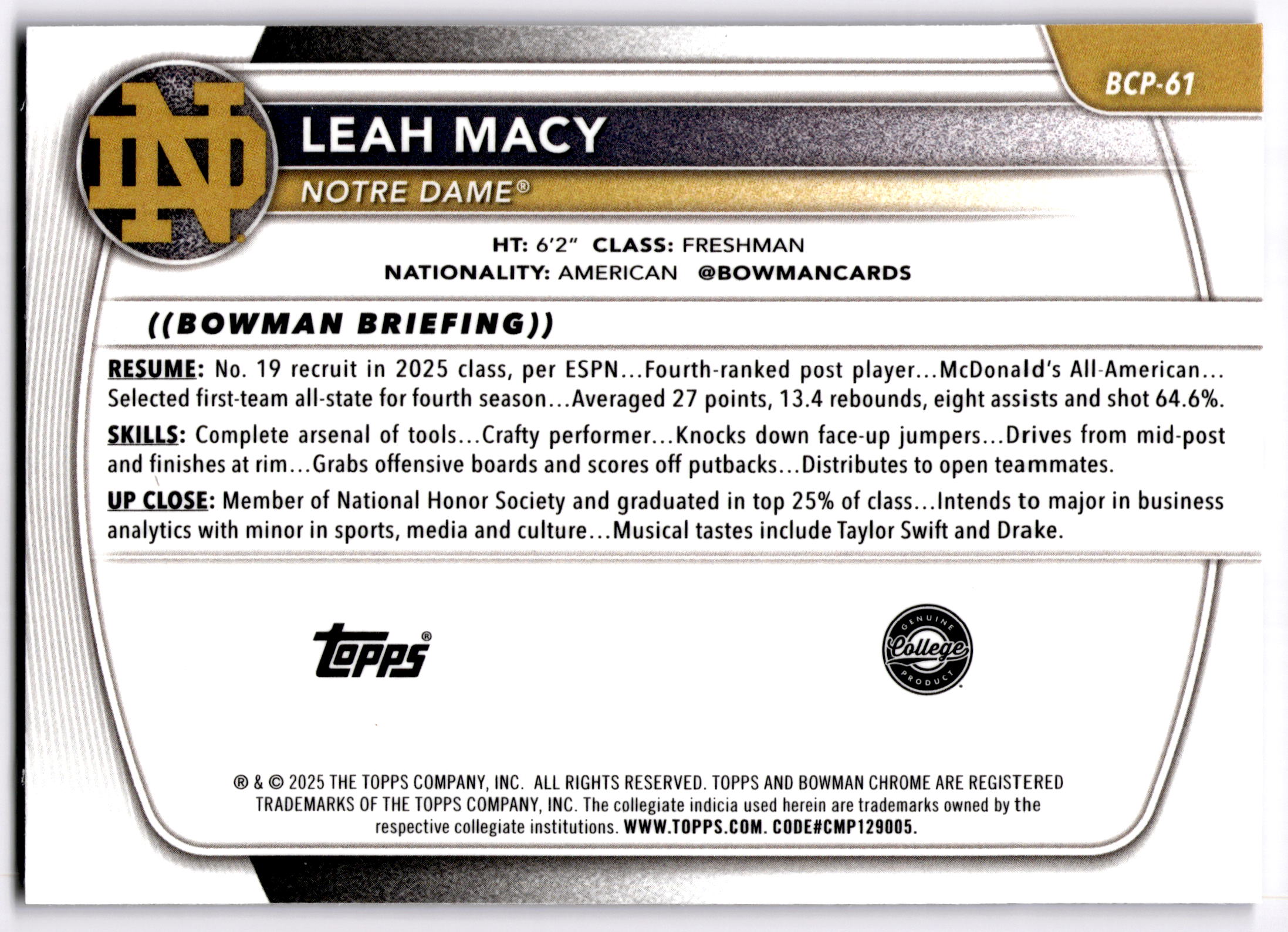Card back