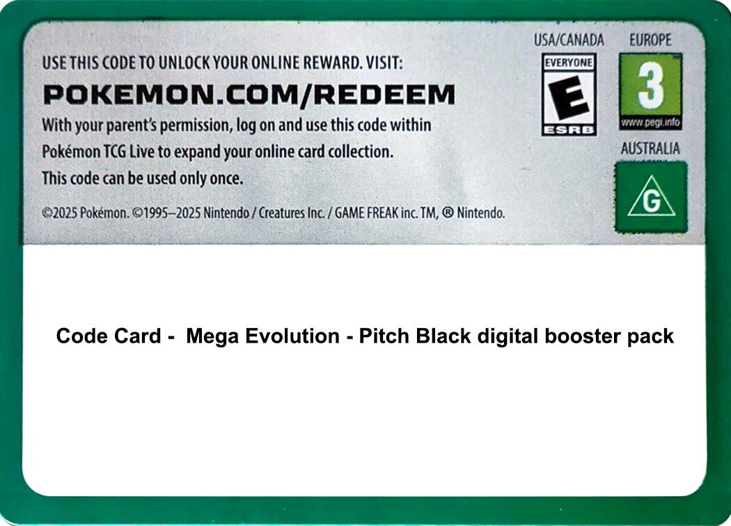 Code Card Pitch Black Booster Pack