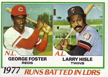 1977 RBI Leaders (George Foster / Larry Hisle)