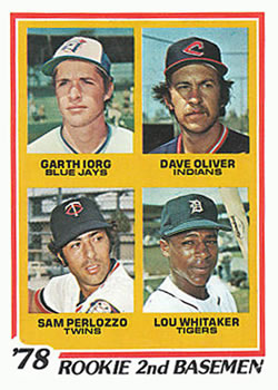 1978 Rookie Second Basemen (Garth Iorg / Dave Oliver / Sam Perlozzo / Lou Whitaker)