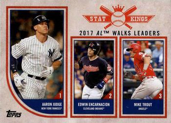 2017 AL Walks Leaders (Aaron Judge / Edwin Encarnacion / Mike Trout)