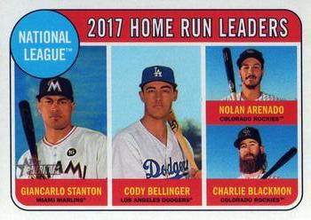 2017 N.L. Home Run Leaders (Giancarlo Stanton / Cody Bellinger / Nolan Arenado / Charlie Blackmon)