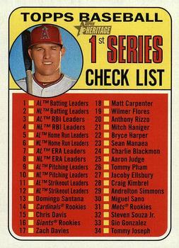 1st Series Check List 1-86 (Mike Trout)