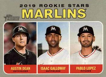 Marlins 2019 Rookie Stars (Austin Dean / Isaac Galloway / Pablo Lopez)