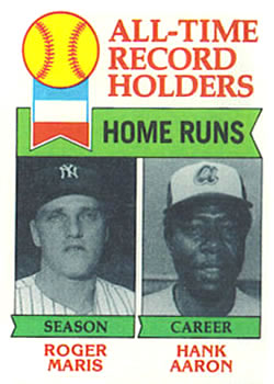 All-Time Record Holders: Home Runs (Roger Maris / Hank Aaron) ATRH
