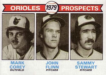Orioles 1979 Prospects (Mark Corey / John Flinn / Sammy Stewart) PROS,