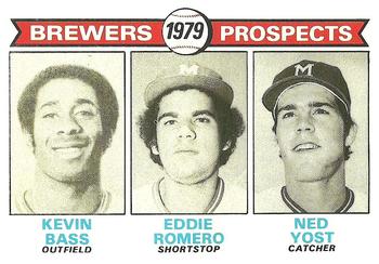 Brewers 1979 Prospects (Kevin Bass / Eddie Romero / Ned Yost) PROS,