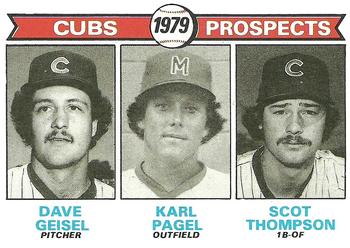 Cubs 1979 Prospects (Dave Geisel / Karl Pagel / Scot Thompson) PROS,