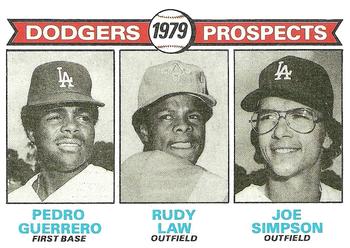 Dodgers 1979 Prospects (Pedro Guerrero / Rudy Law / Joe Simpson) PROS,
