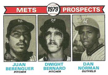 Mets 1979 Prospects (Juan Berenguer / Dwight Bernard / Dan Norman) PROS,