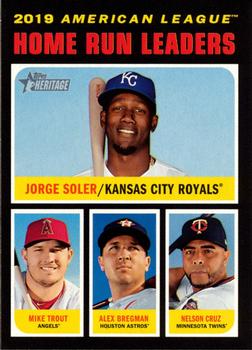 2019 AL Home Run Leaders (Jorge Soler / Mike Trout / Alex Bregman / Nelson Cruz)