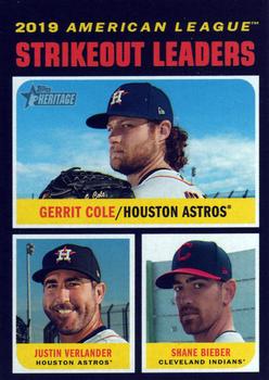 2019 AL Strikeout Leaders (Gerrit Cole / Justin Verlander / Shane Bieber)