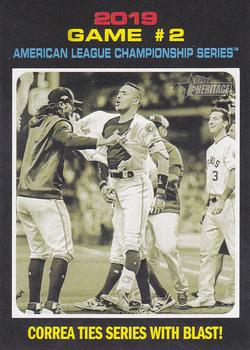 2019 Game #2 American League Championship Series: Correa Ties Series With Blast! ALCS