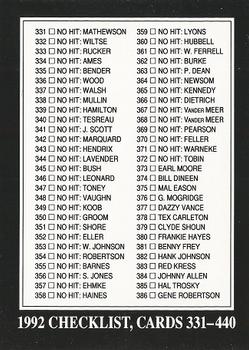 1992 Checklist: 331-440