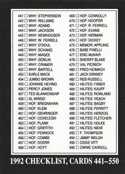 1992 Checklist: 441-550