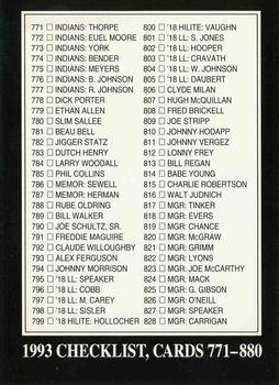 1993 Checklist: 771-880