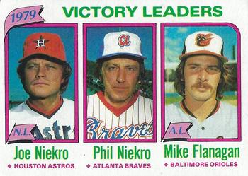 1979 Victory Leaders (Joe Niekro / Phil Niekro / Mike Flanagan)