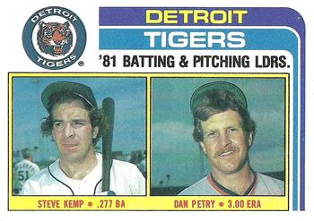 Tigers Leaders / Checklist (Steve Kemp / Dan Petry)