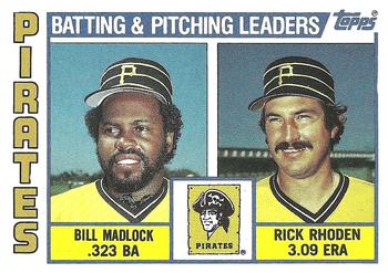 Pirates Leaders / Checklist (Bill Madlock / Rick Rhoden)