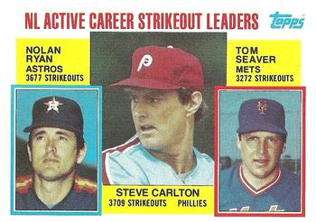 NL Active Career Strikeout Leaders (Steve Carlton / Nolan Ryan / Tom Seaver)