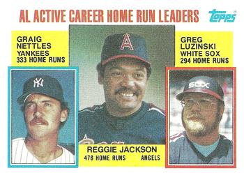 AL Active Career Home Run Leaders (Reggie Jackson / Graig Nettles / Greg Luzinski)