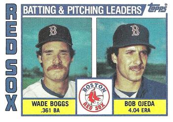 Red Sox Leaders / Checklist (Wade Boggs / Bob Ojeda)