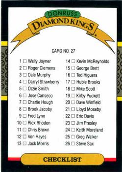 Diamond Kings Checklist: 1-26