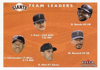 Jeff Kent / Barry Bonds / Marvin Benard / Robb Nen / Livan Hernandez