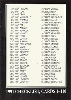 1991 Checklist: 1-110