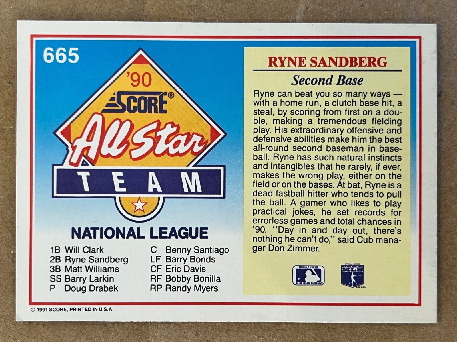 Card back