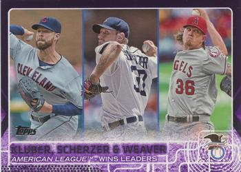 American League Wins Leaders (Corey Kluber / Max Scherzer / Jered Weaver)
